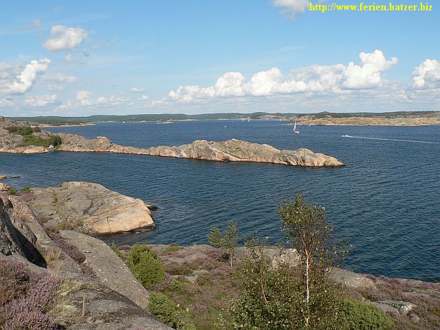 Endlose Insel und Meer-Landschaft auf der Insel Orust in Schweden.
